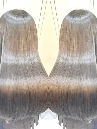 ロング 髪質改善× ハイライト溝江のヘアスタイル