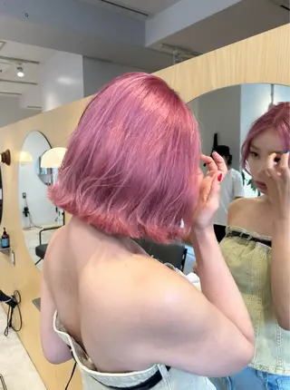 ショート カラー Stam所属・パーマ/ボブ /ブリーチ チヒロのヘアスタイル