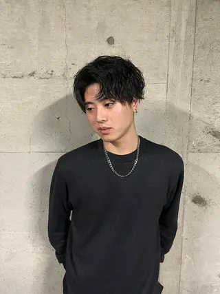 ショート パーマ メンズ りんと/メンズ/ 艶カラーのヘアスタイル