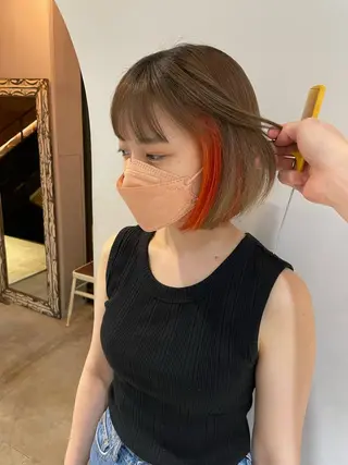 ショート Null 表参道所属・岩下昂世/ ハイトーン/デザインのヘアスタイル