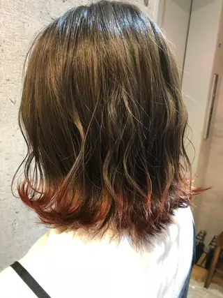 ミディアム カラー 久保 敏之のヘアスタイル