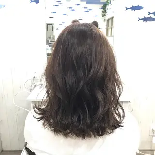 ミディアム カラー ネモトメイナ🌿 今月末で退職しますのヘアスタイル