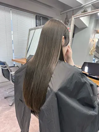 ロング パーマ 縮毛矯正モデル募集 RIKOのヘアスタイル