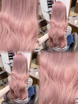 ロング ハイトーン×艶カラー 🤍MIZUKIのヘアスタイル