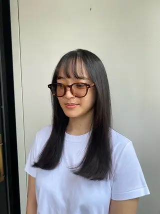 セミロング 🖤🌀くるくる パーマ🌀🖤ayaのヘアスタイル