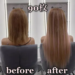 ロング KOSEI シールエクステのヘアスタイル