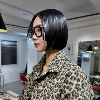 ミディアム ☆RUO☆/ハイトー ンBob/デザインのヘアスタイル