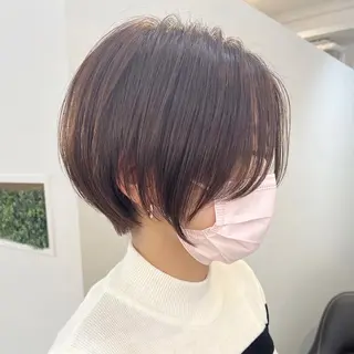 ショート レイヤー×縮毛矯正 深見 拓のヘアスタイル