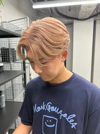 ミディアム カラー パーマ メンズ メンズカット／パーマ ／GOUのヘアスタイル