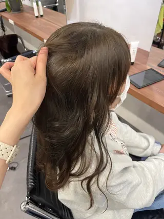 ロング カラー 寺本帆花 カラーモデル募集のヘアスタイル