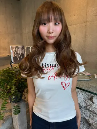 ロング カラー 後藤 里奈のヘアスタイル