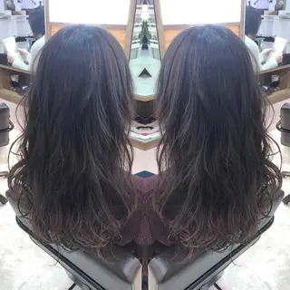 セミロング カラー 青木 茂樹⭐️ 透明感カラーのヘアスタイル