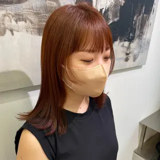 セミロング カラー ヘアアレンジ 濱本 新奈 / 髪質改善パーマのヘアスタイル