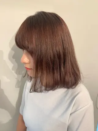ミディアム カラー パーマ ヘアアレンジ 加藤 綾華のヘアスタイル