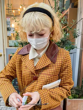 カラー ボブ ブリーチ/miinaのヘアスタイル