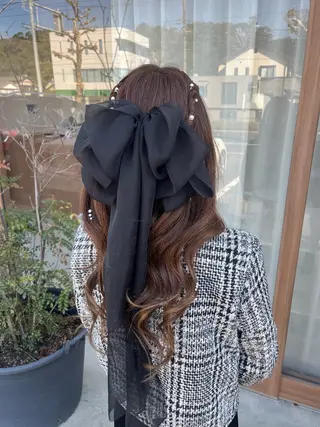 ロング ヘアアレンジ 永井 夢彩のヘアスタイル