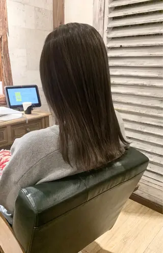 ミディアム カラー SALOWIN(サロウィン)広島並木通り所属・田村和範/似合わせ カラー/縮毛矯正のヘアスタイル