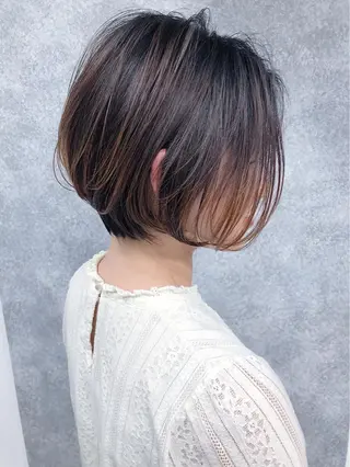 ショート カラー 山下夕月 ショート🫧ボブのヘアスタイル