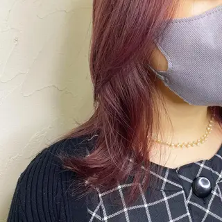 ミディアム カラー 久力琴音''透明感 カラー''アレンジのヘアスタイル