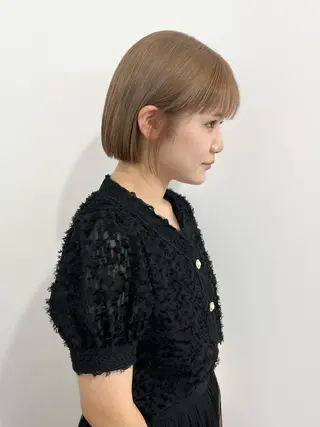 ショート カラー 🥃ベージュ/ ボブ🥃Yujiroのヘアスタイル