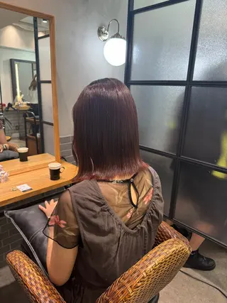 ミディアム カラー 暖色カラー🤎Red Neo meiのヘアスタイル