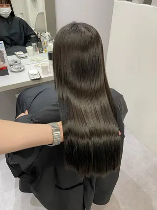 ロング 韓国風cut/ 縮毛矯正/正岡幹康のヘアスタイル