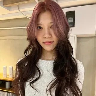 ロング カラー ボブハイトーン🦖 デザインMAMIのヘアスタイル