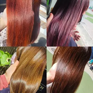 ロング カラー 西田 理沙のヘアスタイル