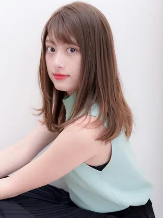 ロング カラー 公式 Ease by amble luxeのヘアスタイル