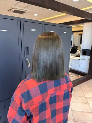 カラー うる艶&縮毛矯正 ⟡.·小林理菜⟡.·のヘアスタイル