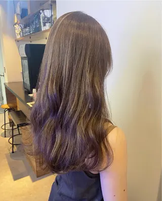 セミロング カラー scene.池袋所属・scene. haraのヘアスタイル