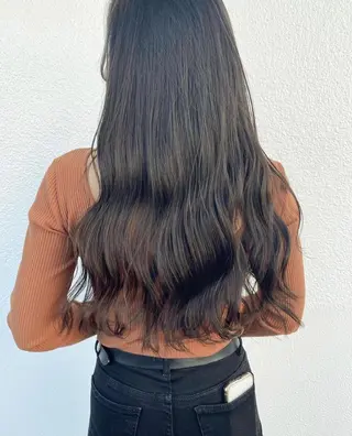 ロング カラー 藤井 貴美子のヘアスタイル