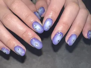 ネイル Shis_🦄shi 韓国風キラキラネイルのネイルデザイン