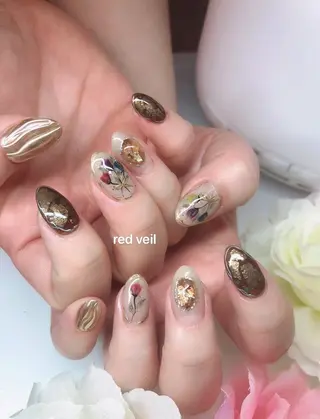 ミディアム ネイル 長さ出し専門 nynaのネイルデザイン