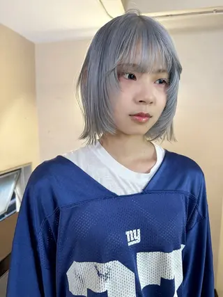 ショート カラー ヘアアレンジ 丸山渉/パーマ エフェクトブリーチのヘアスタイル