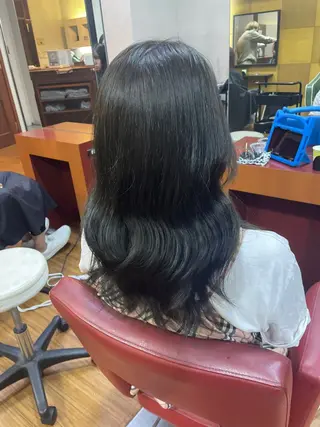 ロング 奥野碧🌈艶髪 /ダメージレスカラーのヘアスタイル