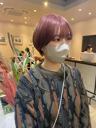 ショート 透明感ニュアンス 柔らかstyle🤍のヘアスタイル