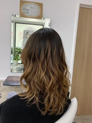 ミディアム カラー 🧸縮毛矯正特化 金澤 彩香🎀のヘアスタイル