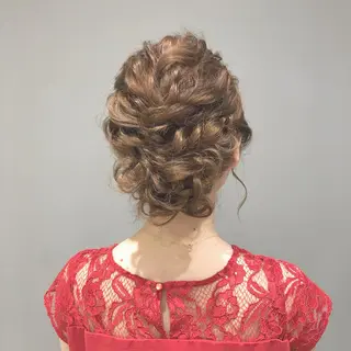 ミディアム カラー ヘアアレンジ 吉野 優子のマツエク・マツパデザイン