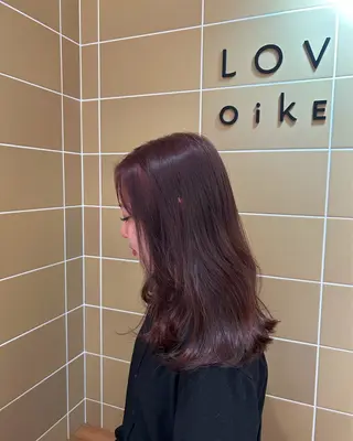 ミディアム カラー LOVEST  井上 亜未/ 暖色のヘアスタイル