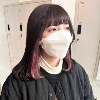 ミディアム カラー デザインカラー/パー マ🦖外岡咲希🦖のヘアスタイル