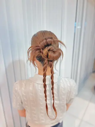 ヘアアレンジ 🎀カラー・カットモ デル募集中✧めい🎀のヘアスタイル
