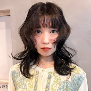 ミディアム パーマ 🍈yurina パーマ🍈のヘアスタイル