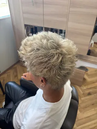 ショート カラー 長山 里咲のヘアスタイル