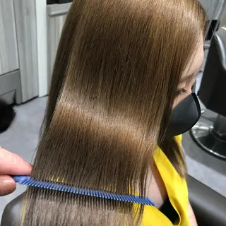 ロング ムトウセイマ/艶髪 /艶ケアWブリーチのヘアスタイル