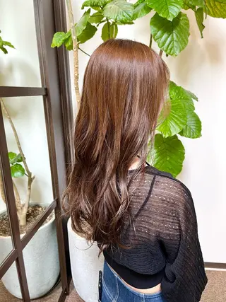 ロング 赤み消しカラー 🩵かりんのヘアスタイル
