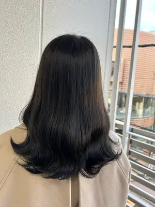 ミディアム カラー ヘアアレンジ 《暖色/韓国hair 》🇰🇷桑原ユキネのヘアスタイル