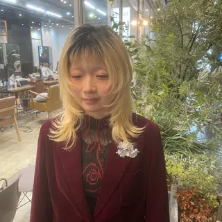 ミディアム knot by belle所属・野田 尚Jr.スタイリストのヘアスタイル