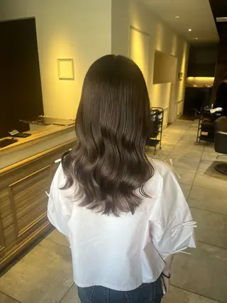 セミロング 川越 輝梨奈のヘアスタイル