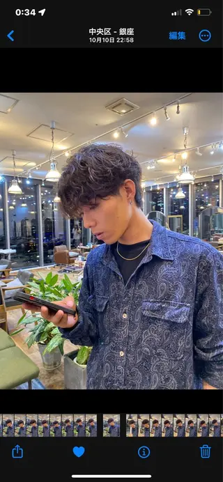 パーマ 東 茉央/メンズ パーマ🧸銀座のヘアスタイル